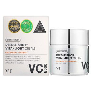 VT COSMETICS REEDLE SHOT VITA-LIGHT CREAM Осветляющий крем для лица с микроиглами и витамином С, 50 мл