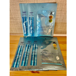 VT COSMETICS HYDROP REEDLE SHOT 100hL 2 STEP MASK (1.5gr + 27gr) Интенсивные увлажняющие маски с микроиглами, 5 шт